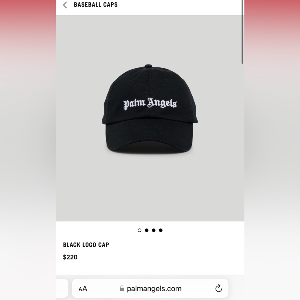NWT Palm Angels black cap